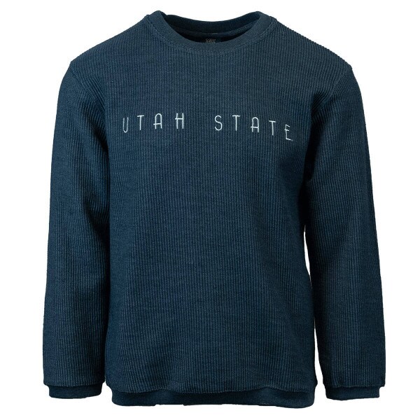 utah state corded crew sweatshirt